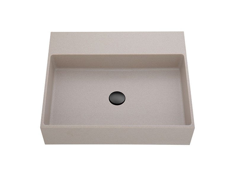 Matte Black Quartz Topmount Vessel Sink