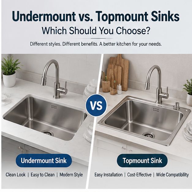 Undermount vs. Topmount Sinks - Which Should You Choose?