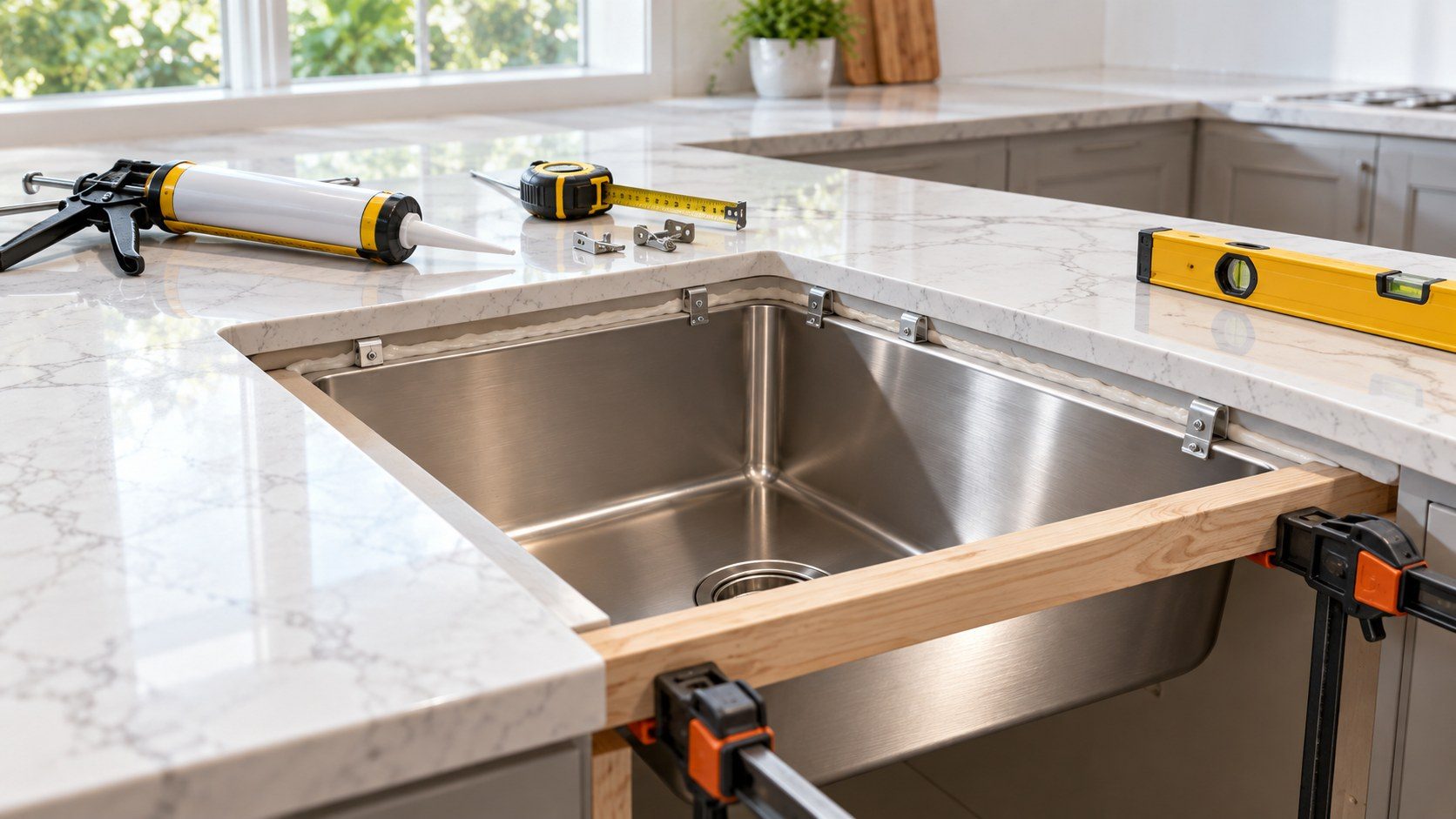 How To Install Undermount Sink To Quartz Countertop?